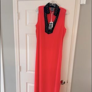 Sail to Sable Coral Maxi Dress